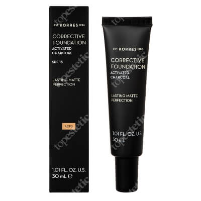 Korres Corrective Foundation Activated Charcoal Lasting Matte Perfection SPF 15 Podkład (kolor AFC3) 30 ml