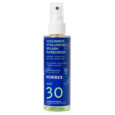 Korres Cucumber Hyaluronic Splash Sunscreen SPF 30 Spray ochronny do ciała i twarzy 150 ml
