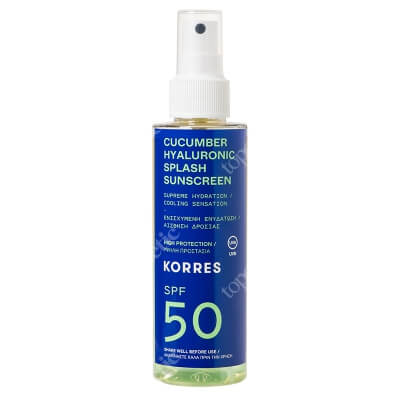 Korres Cucumber Hyaluronic Spash Sunscreen SPF 50 Spray ochronny do ciała i twarzy 150 ml