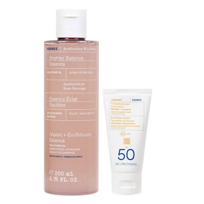 Korres Face Care ZESTAW Esencja do twarzy 200 ml + Koloryzujący krem ochronny do twarzy 50 ml