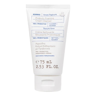 Korres Greek Yoghurt Foaming Cream Cleanser Travel Size Kremowy żel do mycia twarzy z probiotykami 75 ml