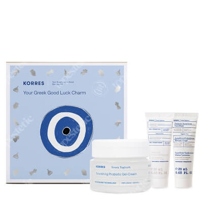 Korres Greek Yoghurt Superfeed Your Skin 3-Step Deep Nourishing Routine ZESTAW Krem - żel 40 ml + Żel do mycia twarzy 20 ml + Maska do twarzy 20 ml