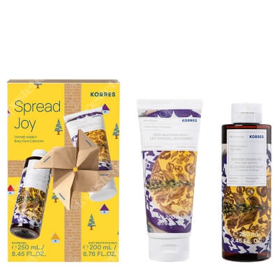 Korres Spread Joy Thyme Honey ZESTAW Żel do mycia ciała 250 ml + Mleczko do ciała 200 ml