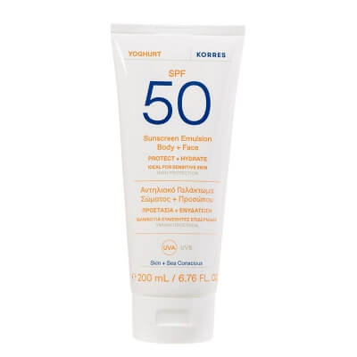 Korres Sunscreen Emulsion Body+Face SPF 50 Emulsja ochronna do ciała i twarzy 200 ml