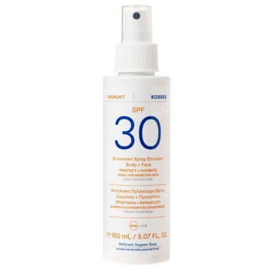 Korres Sunscreen Spray Emulsion Body+Face SPF 30 Emulsja ochronna do ciała i twarzy w sprayu 150 ml