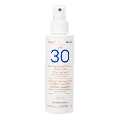Korres Sunscreen Spray Emulsion Body + Face SPF 30 Spray ochronny do ciała i twarzy 150 ml