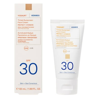 Korres Tinted Sunscreen Face Cream SPF 30 Koloryzujący krem ochronny do twarzy SPF 30 50 ml