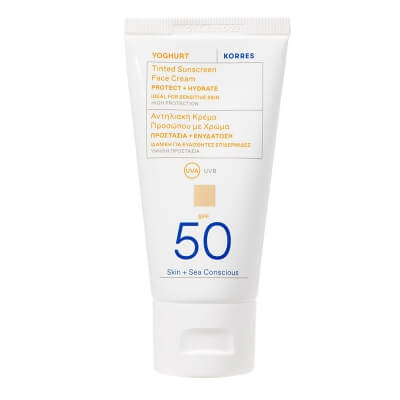 Korres Tinted Sunscreen Face Cream SPF 50 Koloryzujący krem ochronny do twarzy 50 ml
