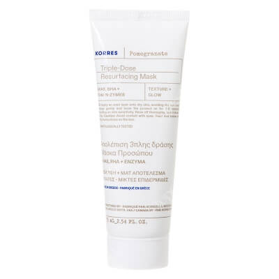 Korres Triple-Dose Resurfacing Mask Maska do twarzy z kwasami AHA i enzymami 75 ml