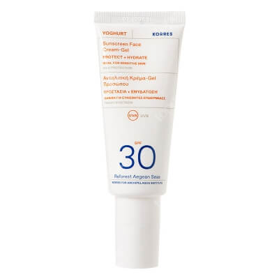 Korres Yoghurt Sunscreen Face Cream Gel SPF 30 Krem-żel ochronny do twarzy 40 ml