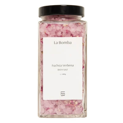 La Bomba Fuchsia Verbena Sól do kąpieli o zapachu fuksji i werbeny 680 g