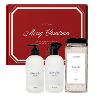 La Bomba Gift Set #3 ZESTAW Sól do kąpieli 680 g + Mgiełka do pomieszczeń 250 g + Mydło do rąk 250 g