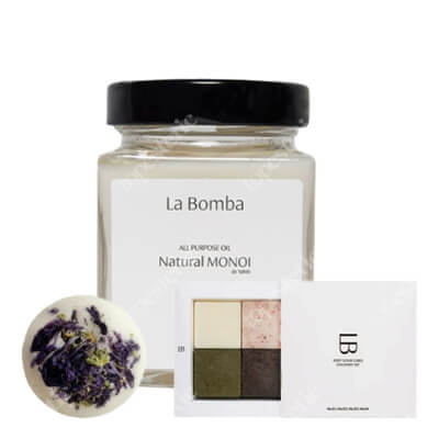 La Bomba I love you Mom No 1 ZESTAW Natural Monoi Vitamine E 230 g + Discovery Set 240 g + Blueberry Blow 50 g