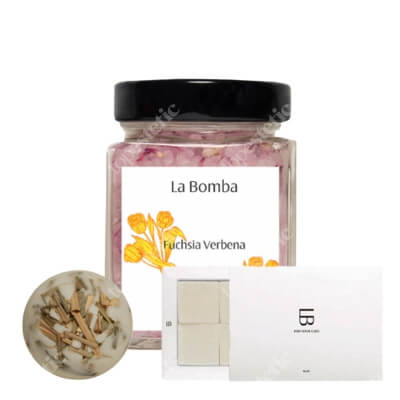 La Bomba I love you Mom No 3 ZESTAW Fuchsia Verbena 314 g + Body Scrub Cubes No. 02 + Byron Bay 50 g