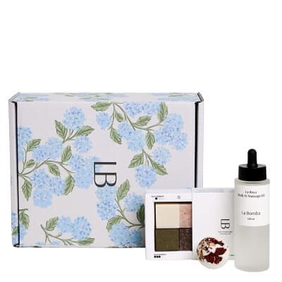 La Bomba Mothers Day 3 ZESTAW Kostki peelingujące 4x40 g + Lekki olejek do masażu i pielęgnacji ciała 100 ml + Creamer z płatkami róży 50 g