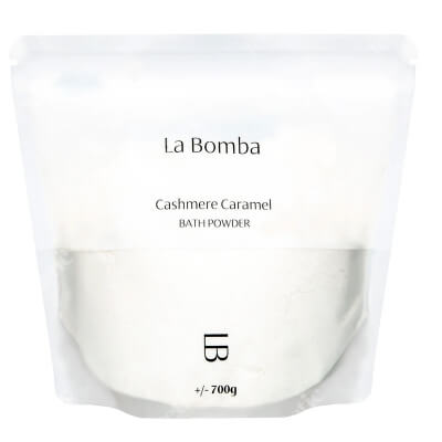 La Bomba Puder Cashmere Caramel Puder do kąpieli o zapachu zmysłowego kaszmiru i ciepłego karmelu 700 g