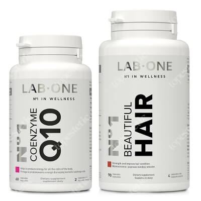 Lab One N°1 Beautiful Hair + No1 Coenzyme Q10 ZESTAW Suplement diety 90 kaps. + Koenzym Q10 - zdrowa i piękna skóra 60 kaps.