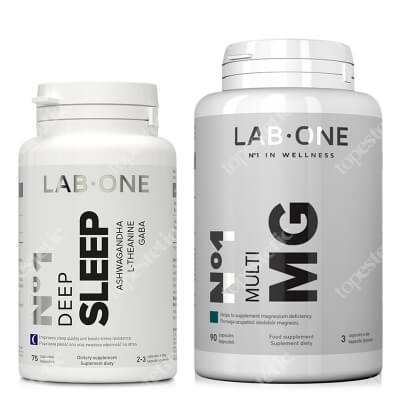 Lab One N°1 Multi Mg + N°1 Deep Sleep ZESTAW Suplement diety 90 kaps + Suplement diety 75 kaps.