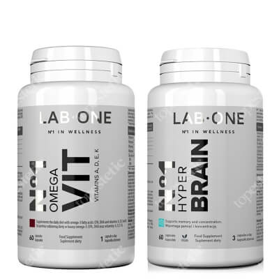 Lab One N°1 Omega VIT + N°1 Hyper Brain ZESTAW Witaminy i kwasy tłuszczowe Omega-3 60 kaps. + Suplement diety 60 kaps