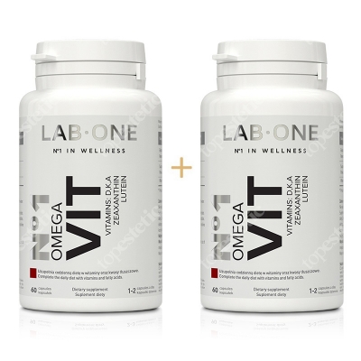 Lab One N°1 Omega Vit ZESTAW Dwupak witaminy i kwasy tłuszczowe Omega-3 2x 60 kaps.
