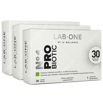 Lab One N°1 ProBiotic ZESTAW ProBiotic suplement diety 3x30 kaps.