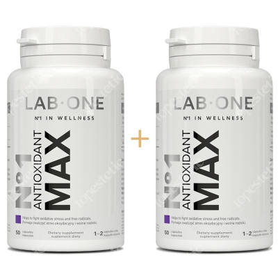 Lab One No1 Antioxidant Max ZESTAW Dwupak silne antyoksydanty 2x 50 kaps.