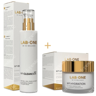 Lab One No1 Cleanskin step 1 + No1 Hydration Day ZESTAW Żel do mycia twarzy 200 ml + Krem nawilżający na dzień 50 ml
