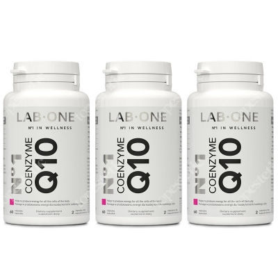 Lab One No1 Coenzyme Q10 ZESTAW Koenzym Q10 zdrowa i piękna skóra 3x60 kaps.