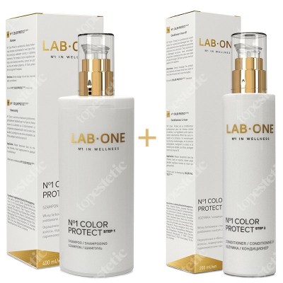 Lab One No1 Color Protect step 1 + No1 Color Protect step 2 ZESTAW Szampon włosy farbowane 400 ml + Odżywka do włosów farbowanych 200 ml