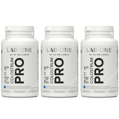 Lab One No1 Colostrum Pro ZESTAW Naturalne wsparcie dla układu immunologicznego 3x60 kaps.