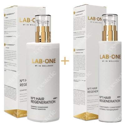 Lab One No1 Hair Regeneration step 1 + No1 Hair Regeneration step 2 ZESTAW Szampon regenerujący 400 ml + Odżywka regenerująca 200 ml
