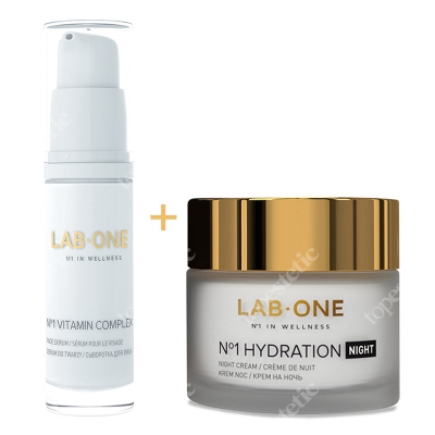 Lab One No1 Hydration Night + No1 Vitamin Complex ZESTAW Pełna regeneracja - Krem nawilżający na noc 50 ml + Serum do twarzy 30 ml