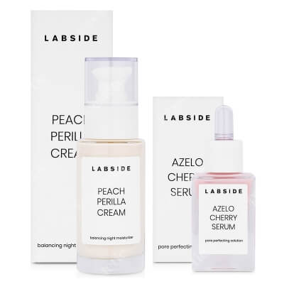 Labside Azelo Cherry Serum + Peach Perilla Cream ZESTAW Serum do cery problematycznej 30 ml + Naturalny krem na noc 50 ml