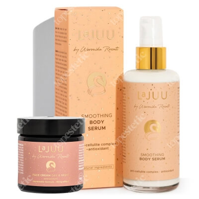 Lajuu Body + Face Care ZESTAW Wygładzające serum do ciała 150 ml + Krem do twarzy na dzień i na noc 0 ml