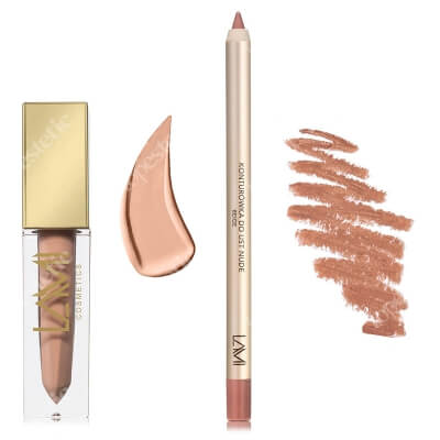 Lami Cosmetics Lip Kit III ZESTAW Pomadka - Creamy Beige (02) 5 g + Konturówka (kolor Beige) 1 szt.