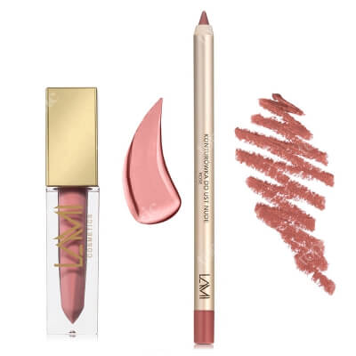 Lami Cosmetics Lip Kit IV ZESTAW Pomadka - Charming (08) 5 g + Konturówka (kolor Rose) 1 szt.