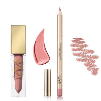 Lami Cosmetics Feisty Lip Kit ZESTAW Konturówka YES, PLEASE! (kolor Beżowo-różowa) 1,4 g + Pomadka - Feisty (09) 5 g
