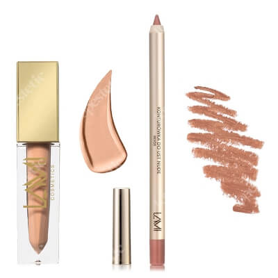Lami Cosmetics Lip Kit VII ZESTAW Pomadka - Classic Nude (04) 5 g + Konturówka (kolor Beige) 1 szt.