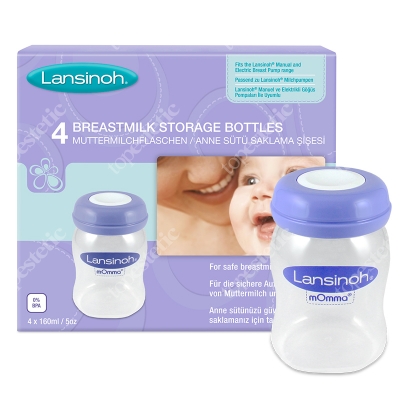 Lansinoh Breastmilk Storage Bottles Butelki do przechowywania pokarmu 4 szt.