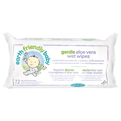 Lansinoh Gentle Aloe Vera Wet Wipes Ekologiczne chusteczki pielęgnacyjne 72 szt.