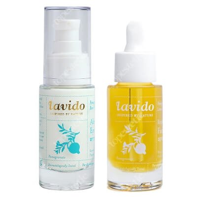 Lavido Beauty Face ZESTAW Odmładzające i rozświetlające serum roślinne 30 ml + Odmładzający krem na okolice oczu 30 ml