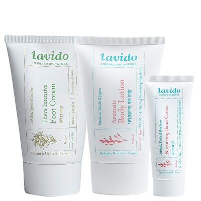 Lavido Body Set ZESTAW Balsam do ciała 120 ml + Krem do rąk 70 ml + Krem do pielęgnacji stóp 120 ml