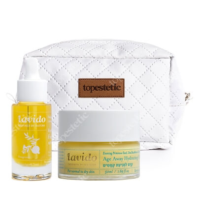 Lavido Replenishing Facial Serum + Age Away Hydrating Cream ZESTAW Odmładzające i rozświetlające serum 30 ml + Nawilżający krem anti-aging 50 ml + Kosmetyczka