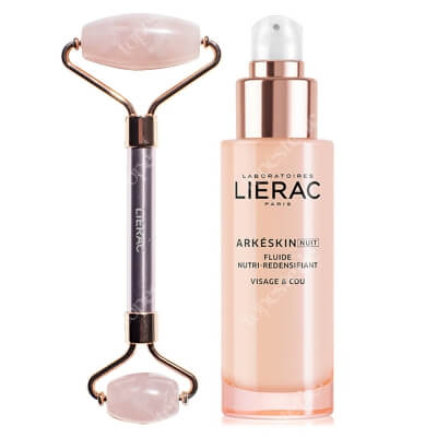 Lierac Arkeskin Night Emulsion + Pink Roller ZESTAW Odżywcza emulsja na noc przywracająca gęstość 50 ml + Roller z różowego kwarcu 1 szt