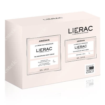 Lierac Arkeskin The Menopause Night Set ZESTAW Krem na noc w okresie menopauzy 50 ml + Krem na noc w okresie menopauzy (wkład) 50 ml
