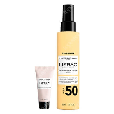Lierac Body SPF 50 + Radiance Cream-Gel ZESTAW Balsam ochronny do ciała SPF 50 150 ml + Krem-żel rozświetlający 15 ml