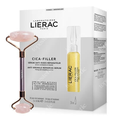 Lierac Cica Filler Serum + Pink Roller ZESTAW Serum 3x10 ml + Roller z różowego kwarcu 1 szt