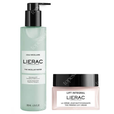 Lierac Clean And Firming Set ZESTAW Woda micelarna 200 ml + Ujędrniajacy krem na dzień 50 ml + Kosmetyczka 1 szt