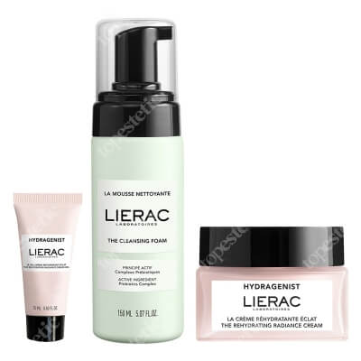 Lierac Clean And Hydra Set ZESTAW Pianka oczyszczająca 150 ml + Krem rozświetlający 50 ml + Krem-żel rozświetlający 15 ml