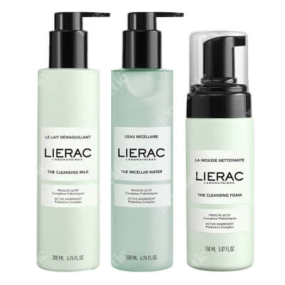 Lierac Clean Routine ZESTAW Woda micelarna 200 ml + Pianka oczyszczająca 150 ml + Mleczko do demakijażu 200 ml
